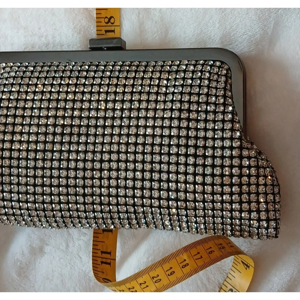 Simply Vera Wang Silver Rhinestone Shoulder Bag or Clutch  Handbag Purse - New